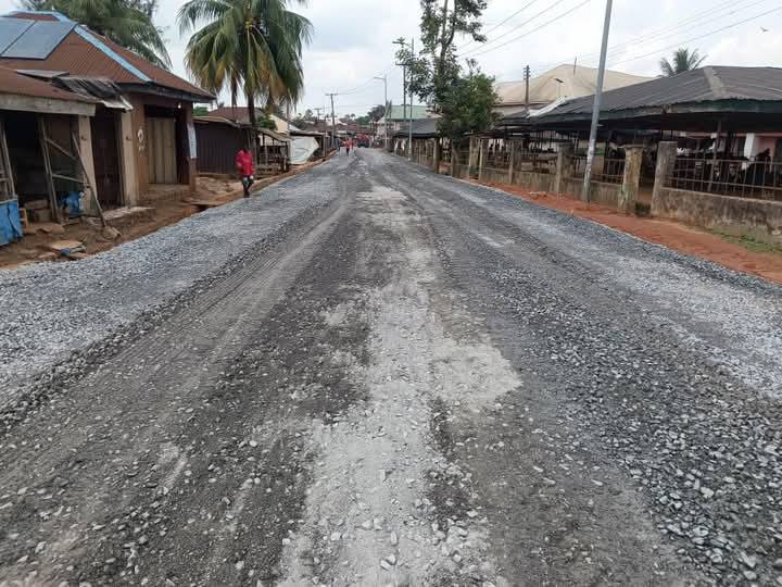 ENGR. ODUM, THE DG OF GREATER OHAFIA DEVELOPMENT AUTHORITY (GODA) IN FULL GEAR TO COMPLETE AMAEKPU INTERNAL RING ROAD