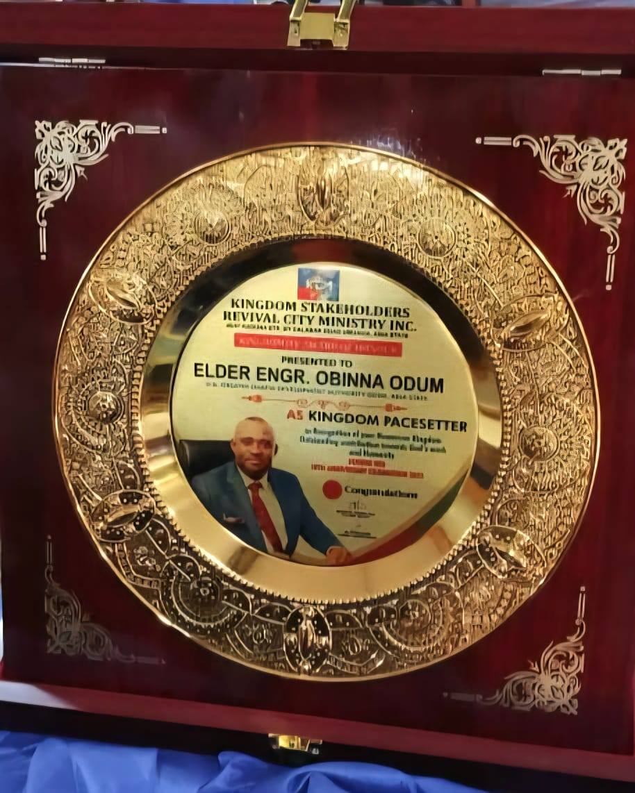 GODA DG Obinna Odum Receives “Kingdom Pacesetter” Award, Urges Faithfulness
